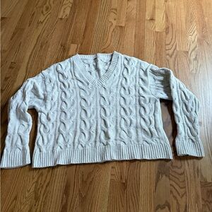 FREE PEOPLE CABLE KNIT SWEATER